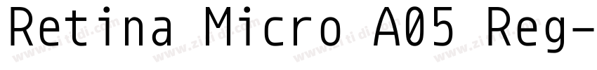 Retina Micro A05 Reg字体转换